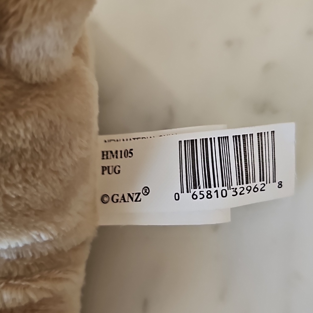 GANZ Webkinz Plush Pug with Sealed Unused Secret Code-HM105 - Picture 6 of 9
